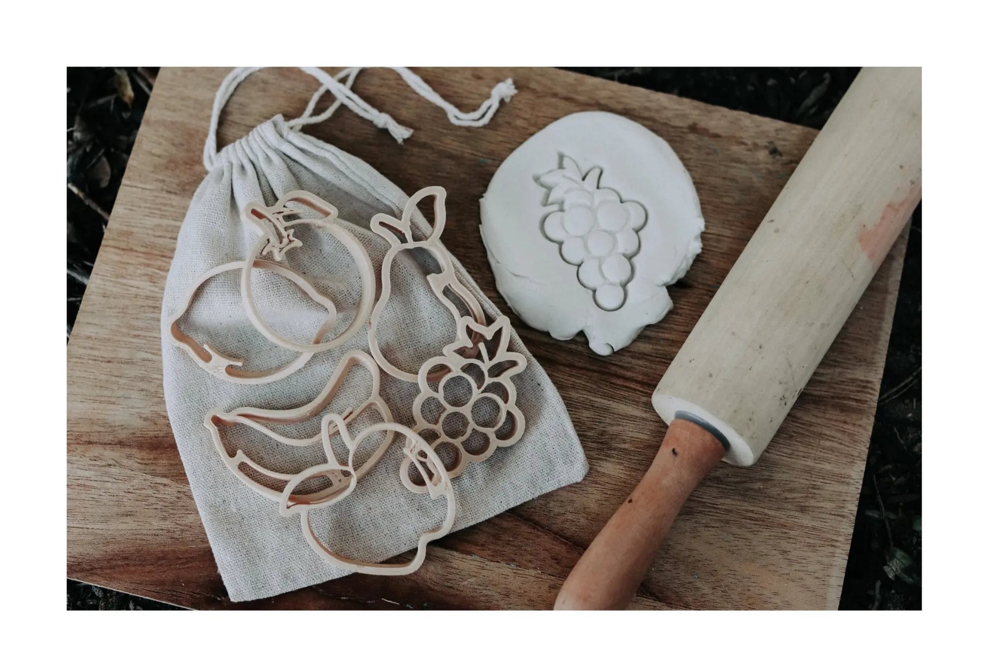 Mini Eco Cutters for Play Dough, Mini Fruit Set  - Alder & Alouette