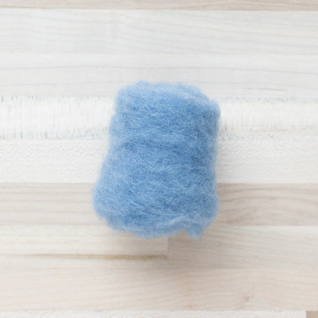 Denim Wool Batting by Felted Sky on a Tabletop