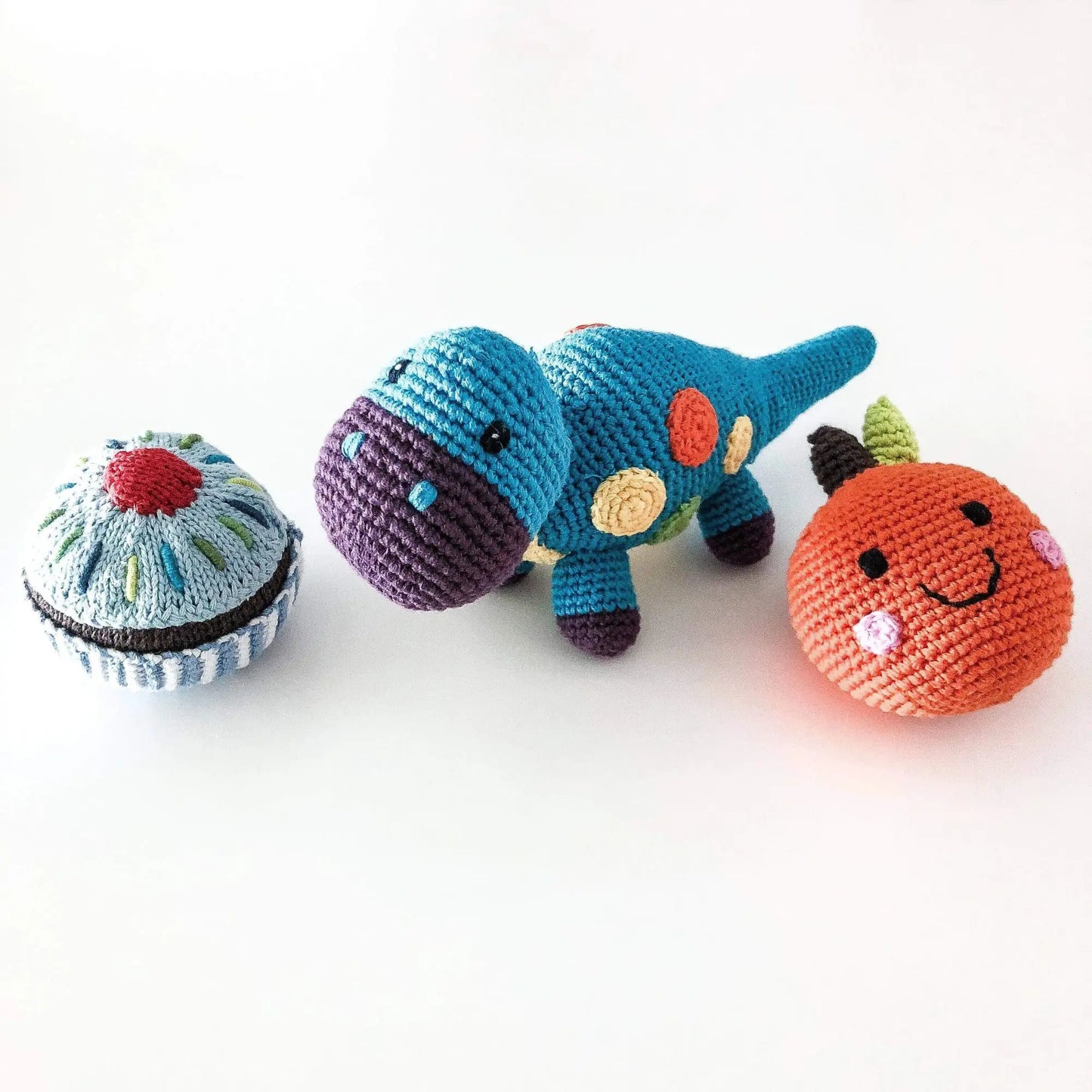 Dinosaur Baby Toy + Rattle Bundle - Alder & Alouette