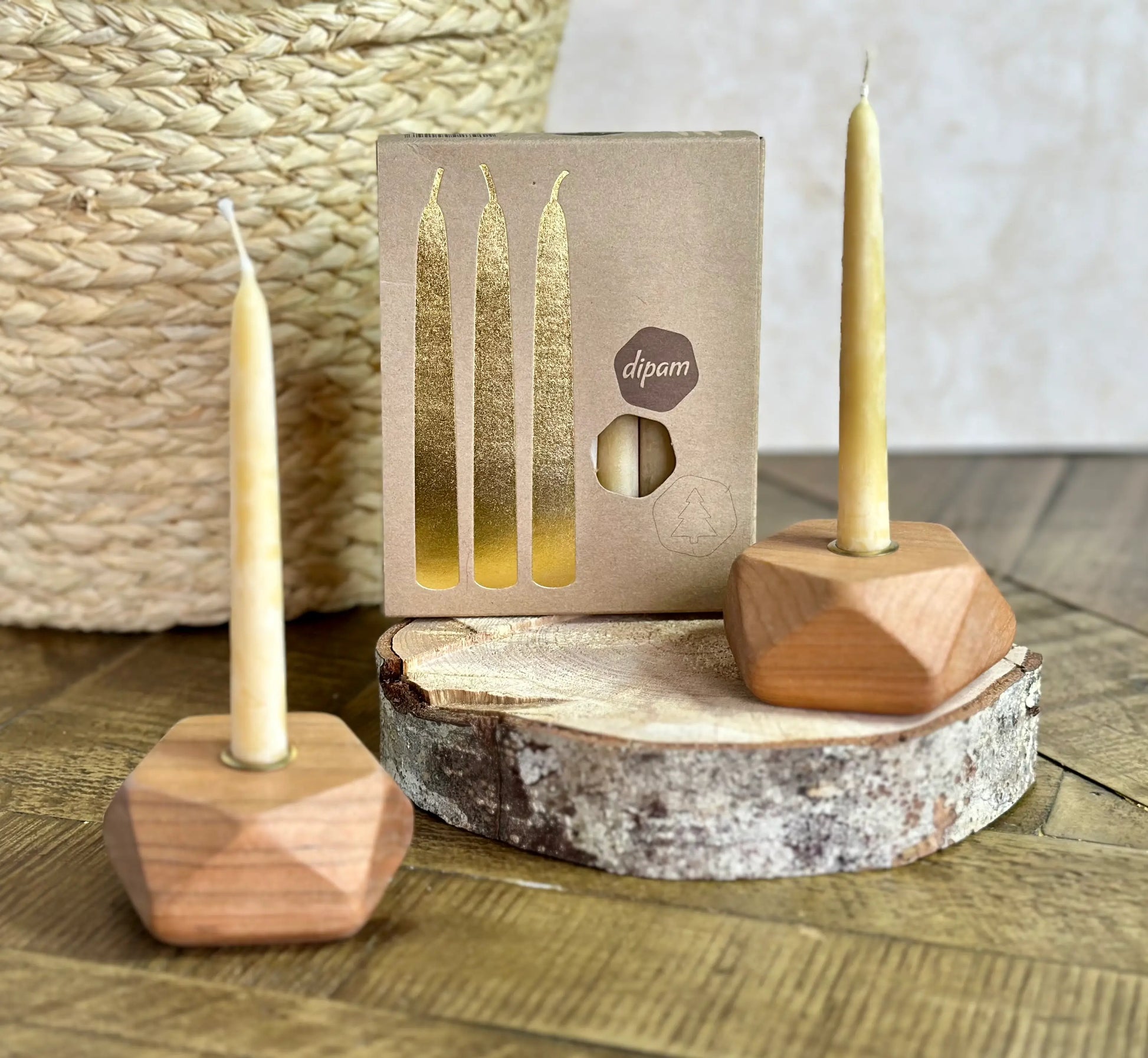 Dipam Sustainable Beeswax Celebration Tapers - Alder & Alouette