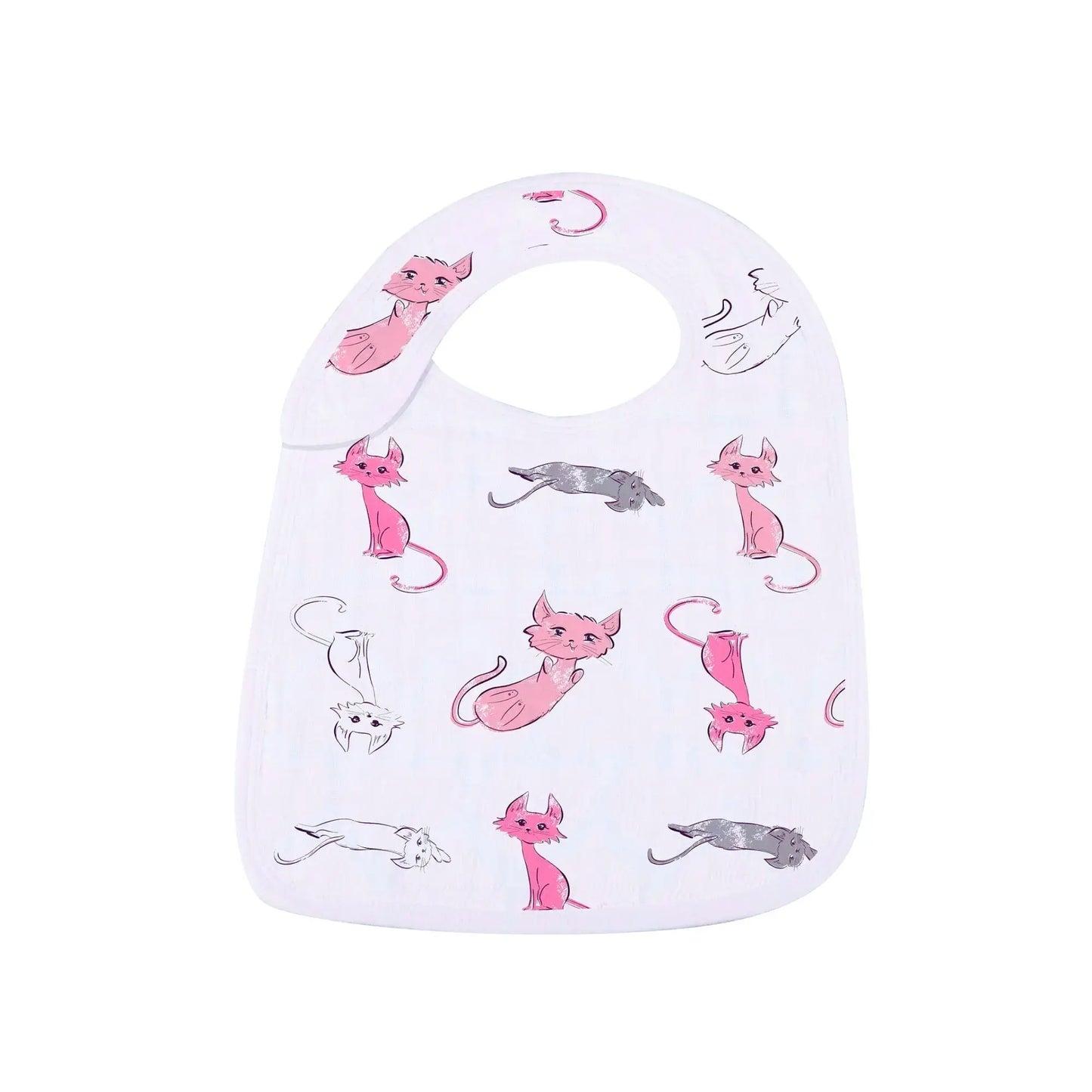 Kitten, Puppy & Dandelion Bamboo Snap Bib Set | Alder & Alouette