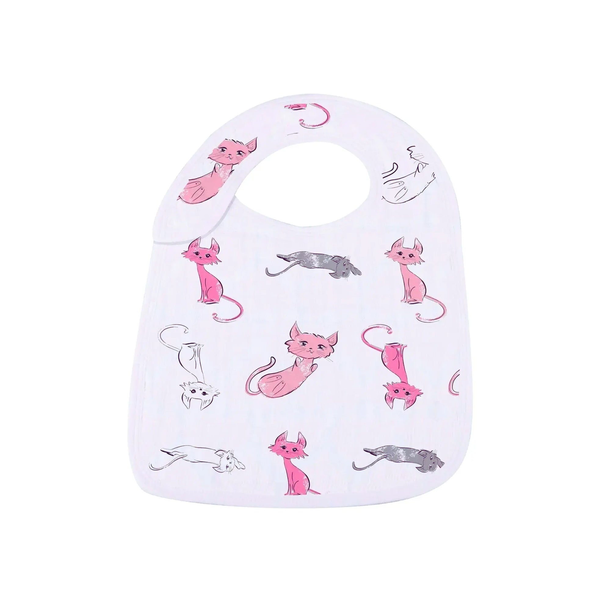Kitten, Puppy & Dandelion Bamboo Snap Bib Set | Alder & Alouette