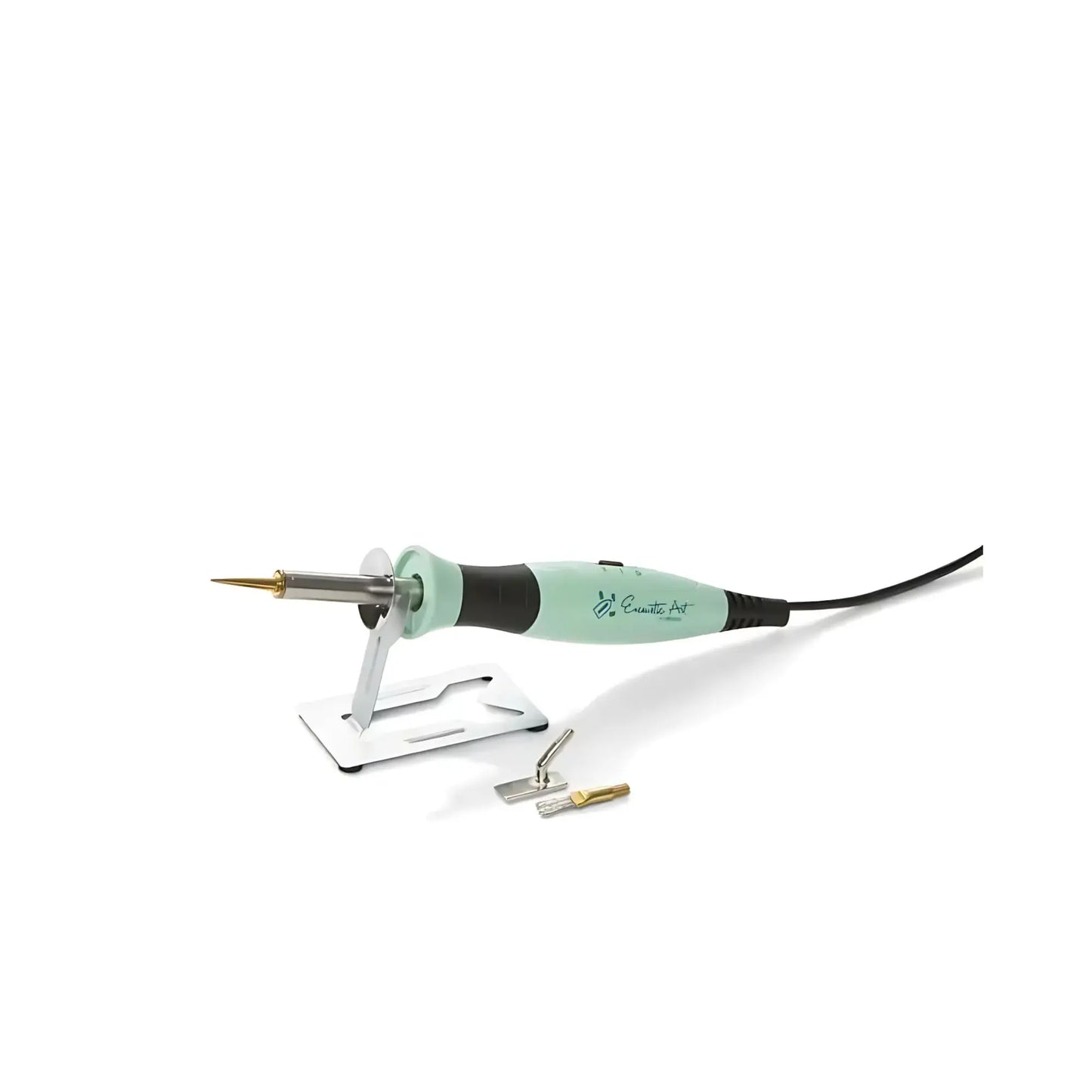 Encaustic art stylus pro with attachments on a white background