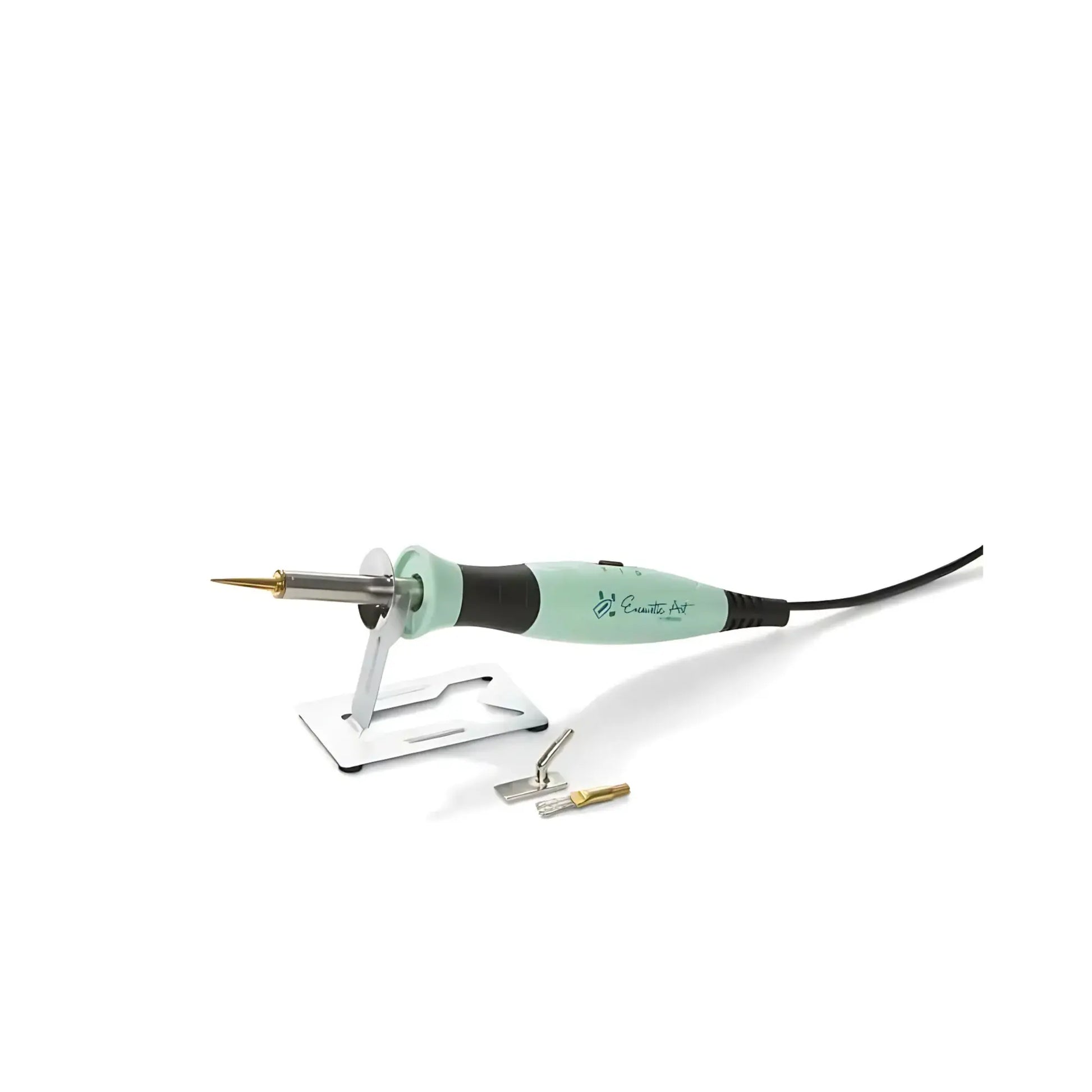 Encaustic art stylus pro with attachments on a white background