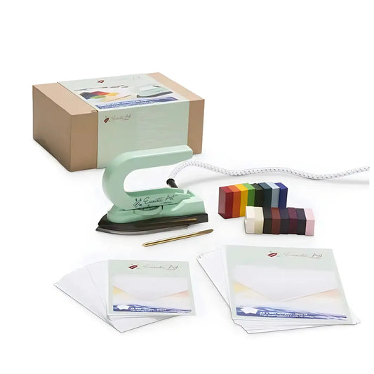 Encaustic Art Kit – All-In-One Wax Painting Set iron, wax blocks, paper on white background
