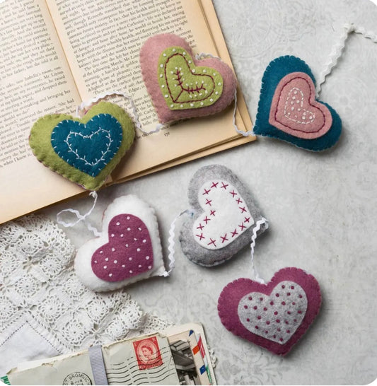Vintage Heart Garland Craft Kit | Corrine Lapierre