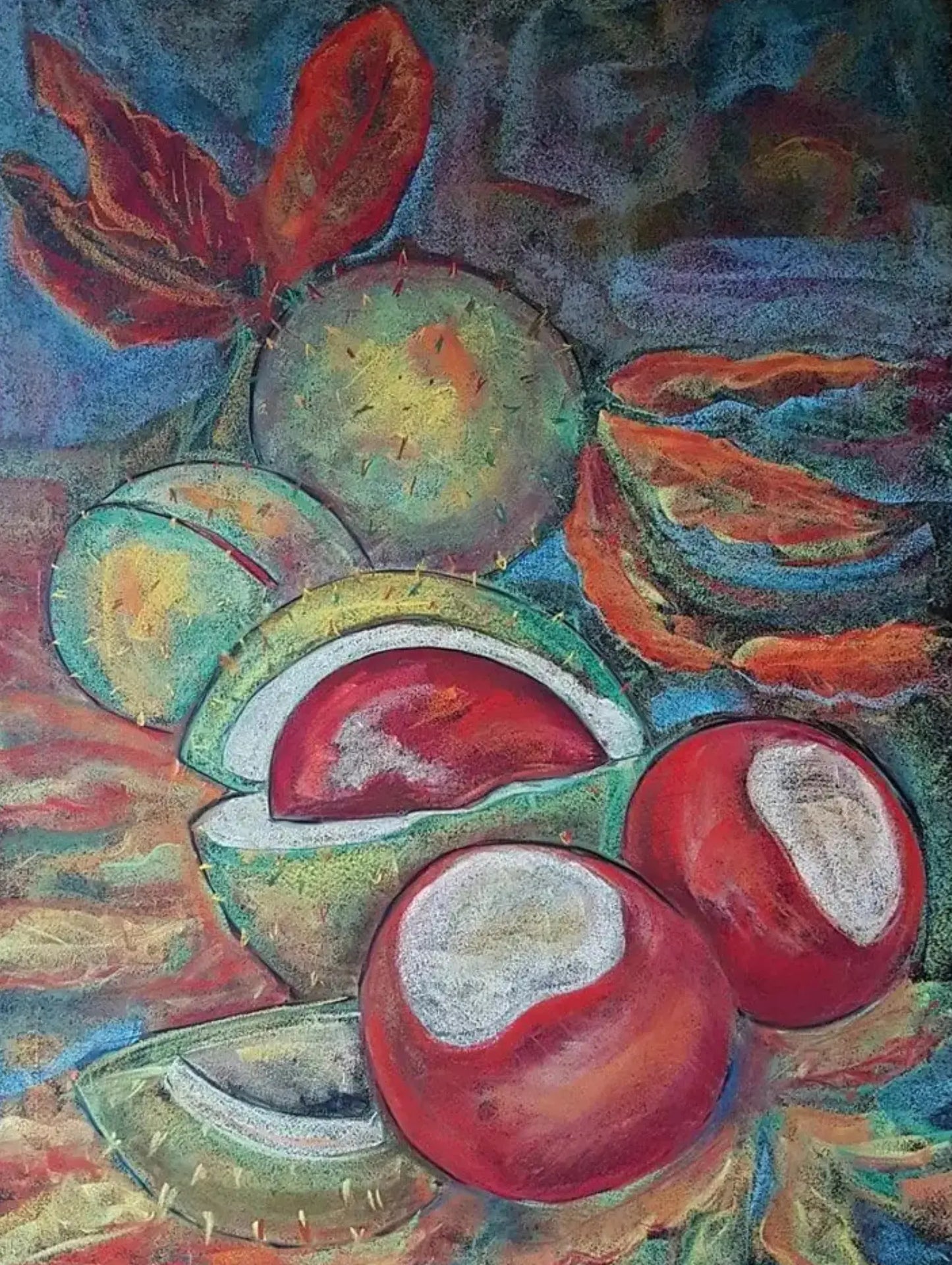 Waldorf Chalk Art Horse Chestnut Postcard