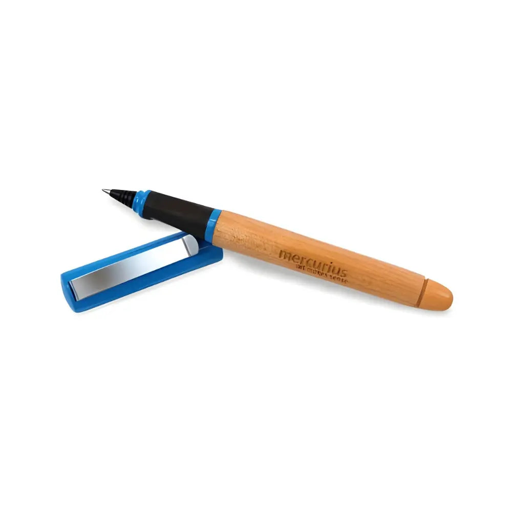 Greenfield Rollerball Pen—Waldorf Wooden Barrel with Ergonomic Grip