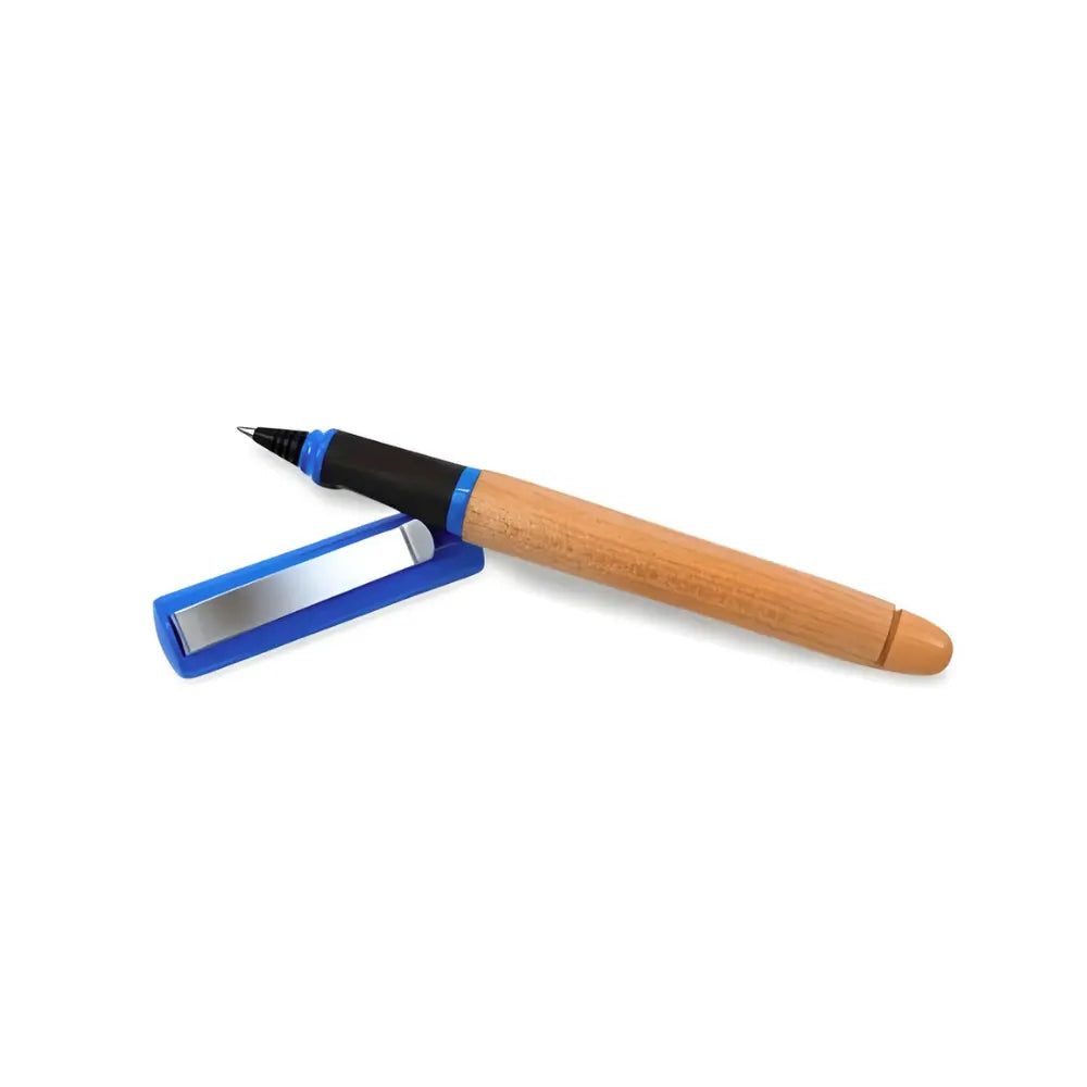 Greenfield Rollerball Pen—Waldorf Wooden Barrel with Ergonomic Grip