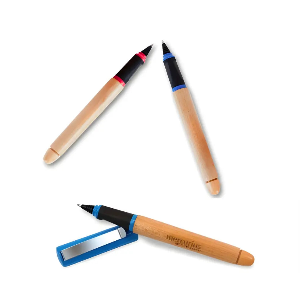 Greenfield Rollerball Pen—Waldorf Wooden Barrel with Ergonomic Grip