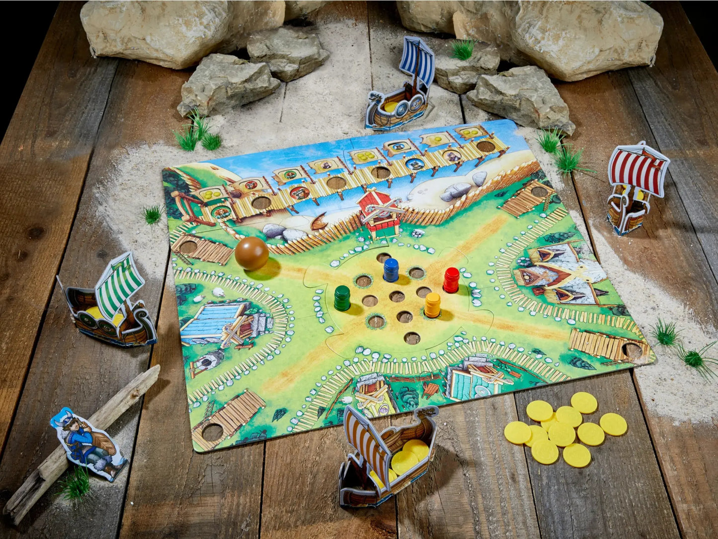 HABA Kids Board game with colorful pieces on a wooden surface
