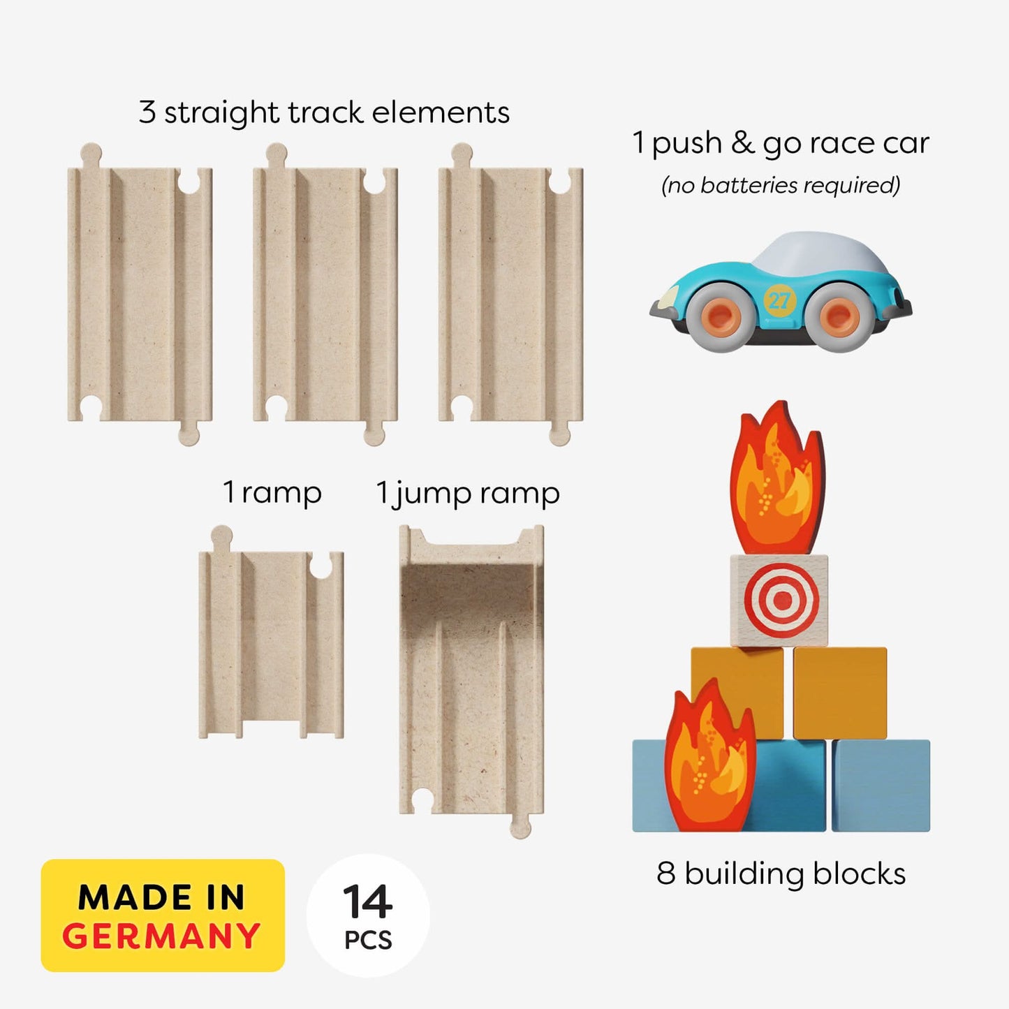 Stunt Car Jump Set – HABA Flywheel-Powered Race Track