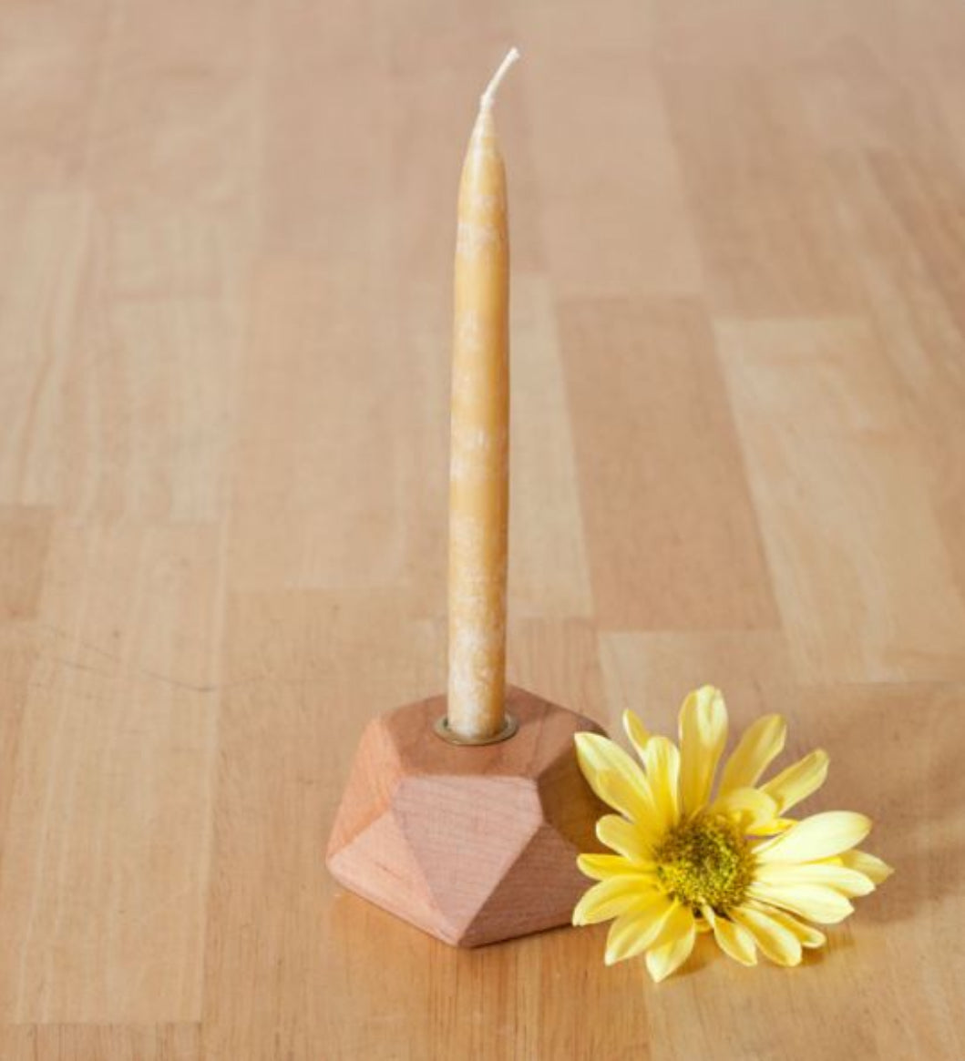 Elegant Cherrywood Candle Holder - Alder & Alouette