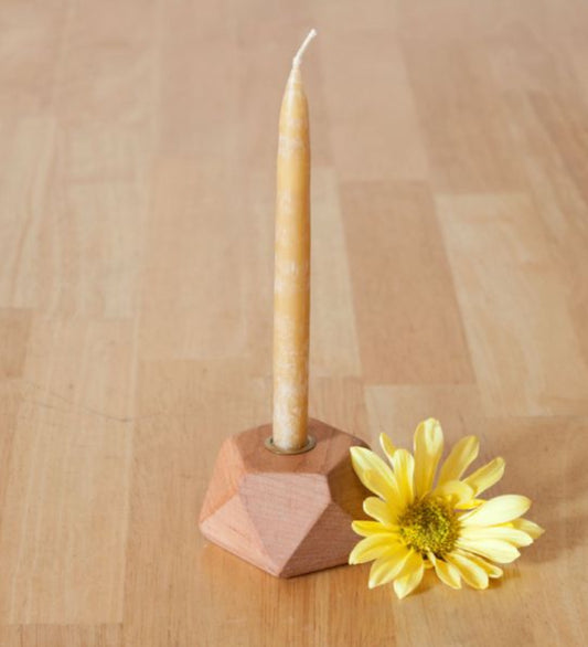 Elegant Cherrywood Candle Holder - Alder & Alouette