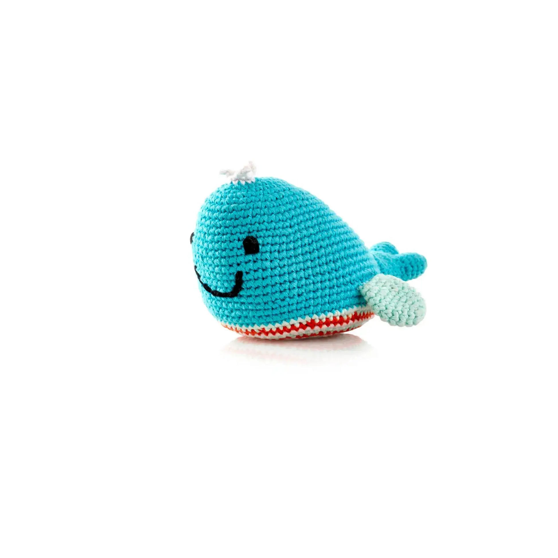 Whale Baby Rattle | Soft Knit Cotton Toy for Babies - Alder & Alouette