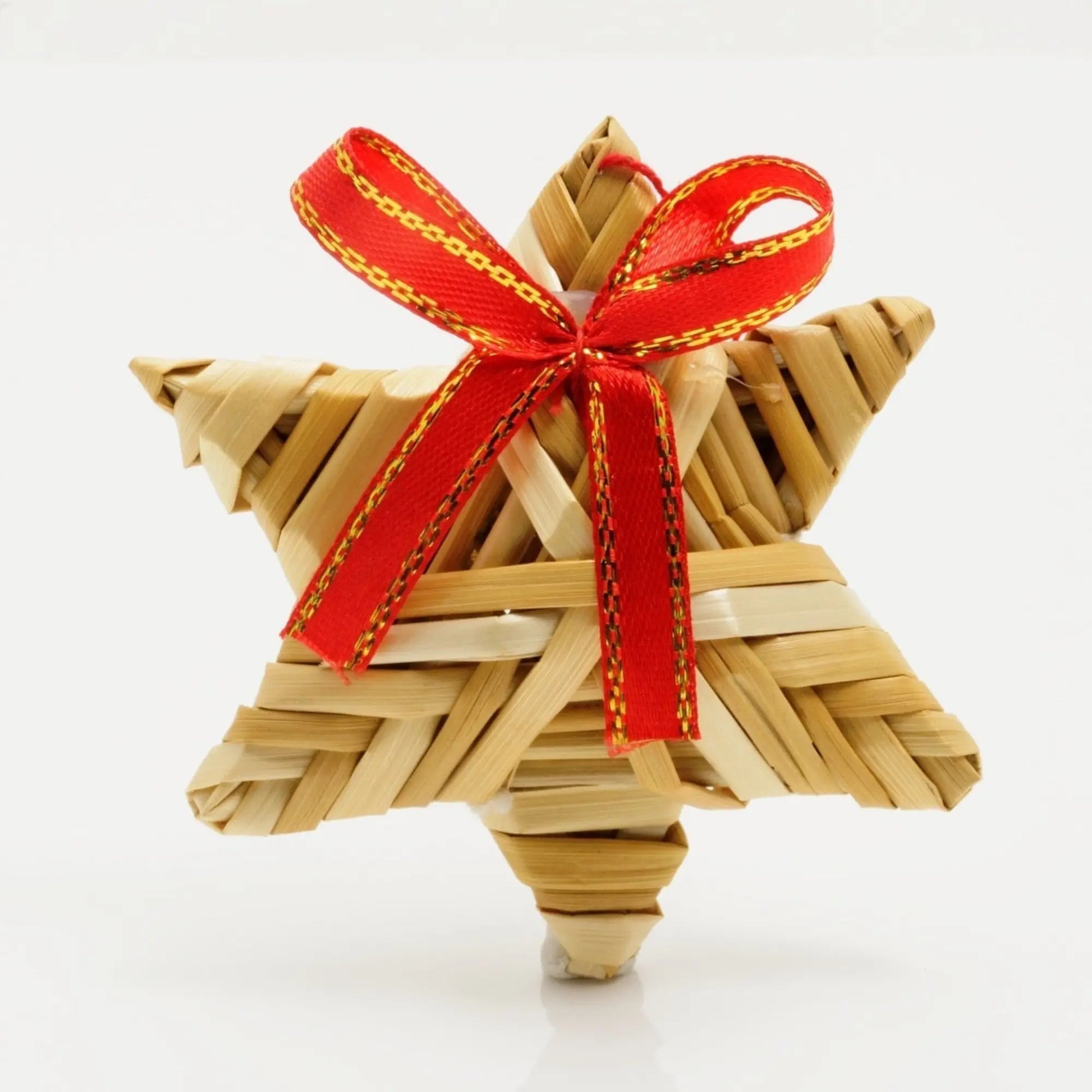 Corn Dolly Star with Red Ribbon