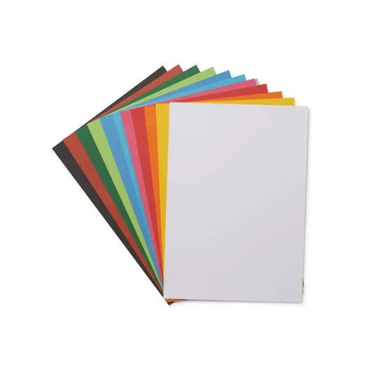 Heavy woodless English Cardboard in multiple colors fanned out