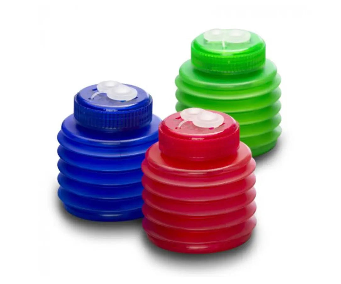 Green, Blue, and Red Dual Pencil Sharpeners with Break Resistant Soft Plastic