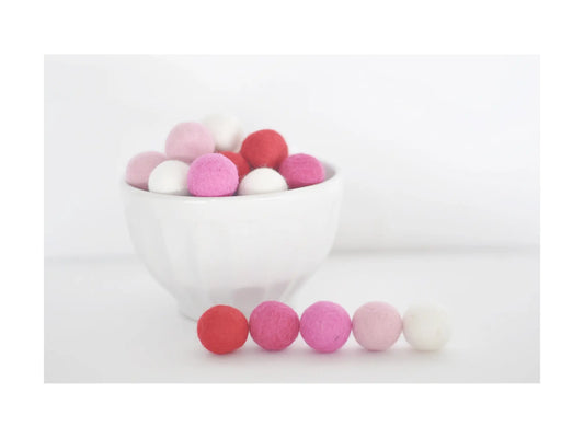 Felted Wool Balls - Shades of Pink - Alder & Alouette