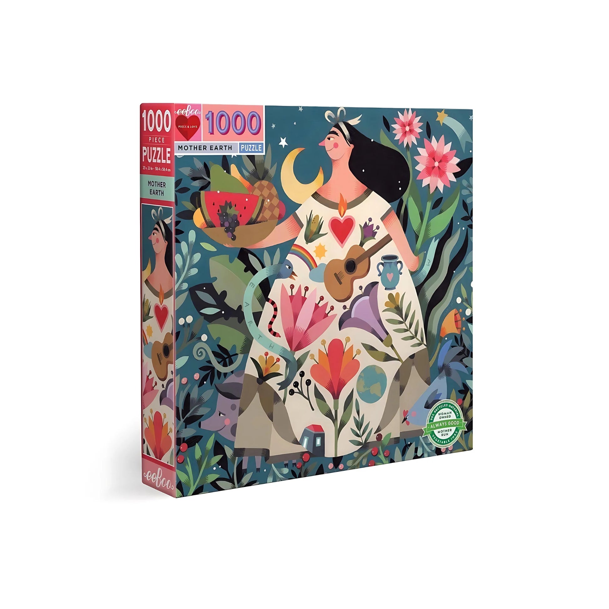 eeBoo Puzzle | Mother Earth Puzzle, 1000 Pieces box cover on white background