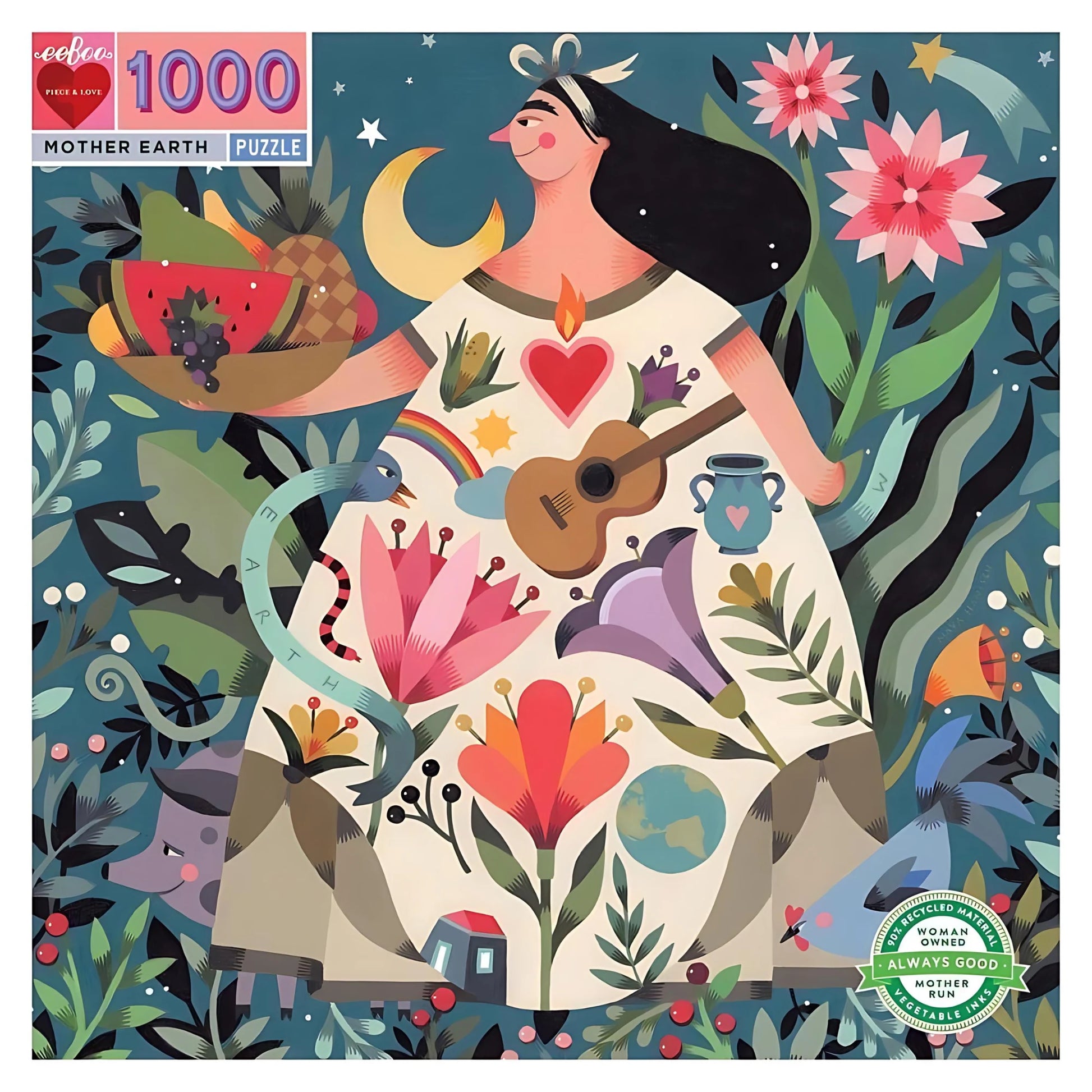 eeBoo Puzzle | Mother Earth Puzzle, 1000 Pieces box cover