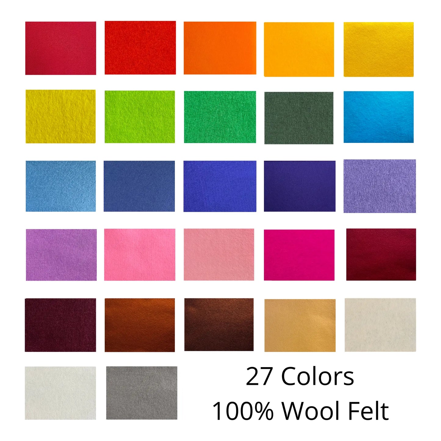 100% Wool Felt - Single Sheets Assorted Colors - Alder & Alouette
