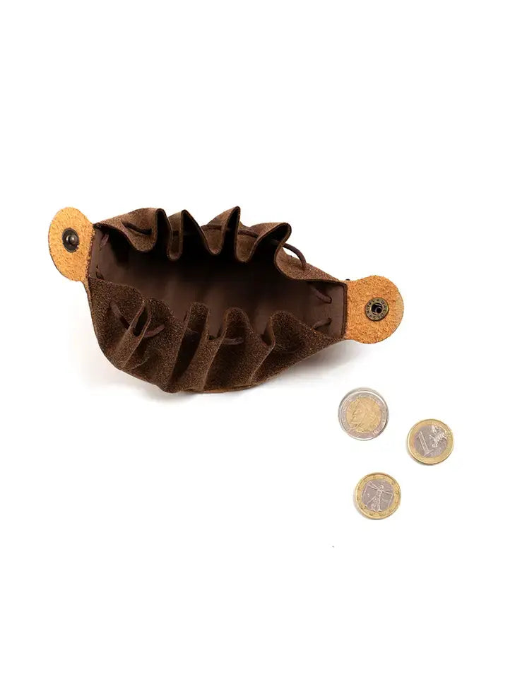 Handcrafted Suede Leather Coin Pouch | Dress-Up and Pretend Play Accessory