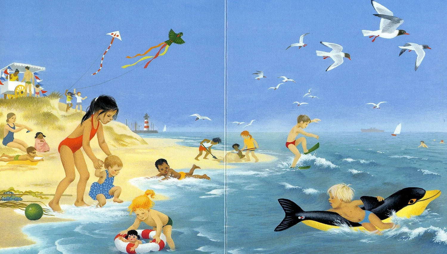 Beach scene Board Book: Summer by Gerda Muller