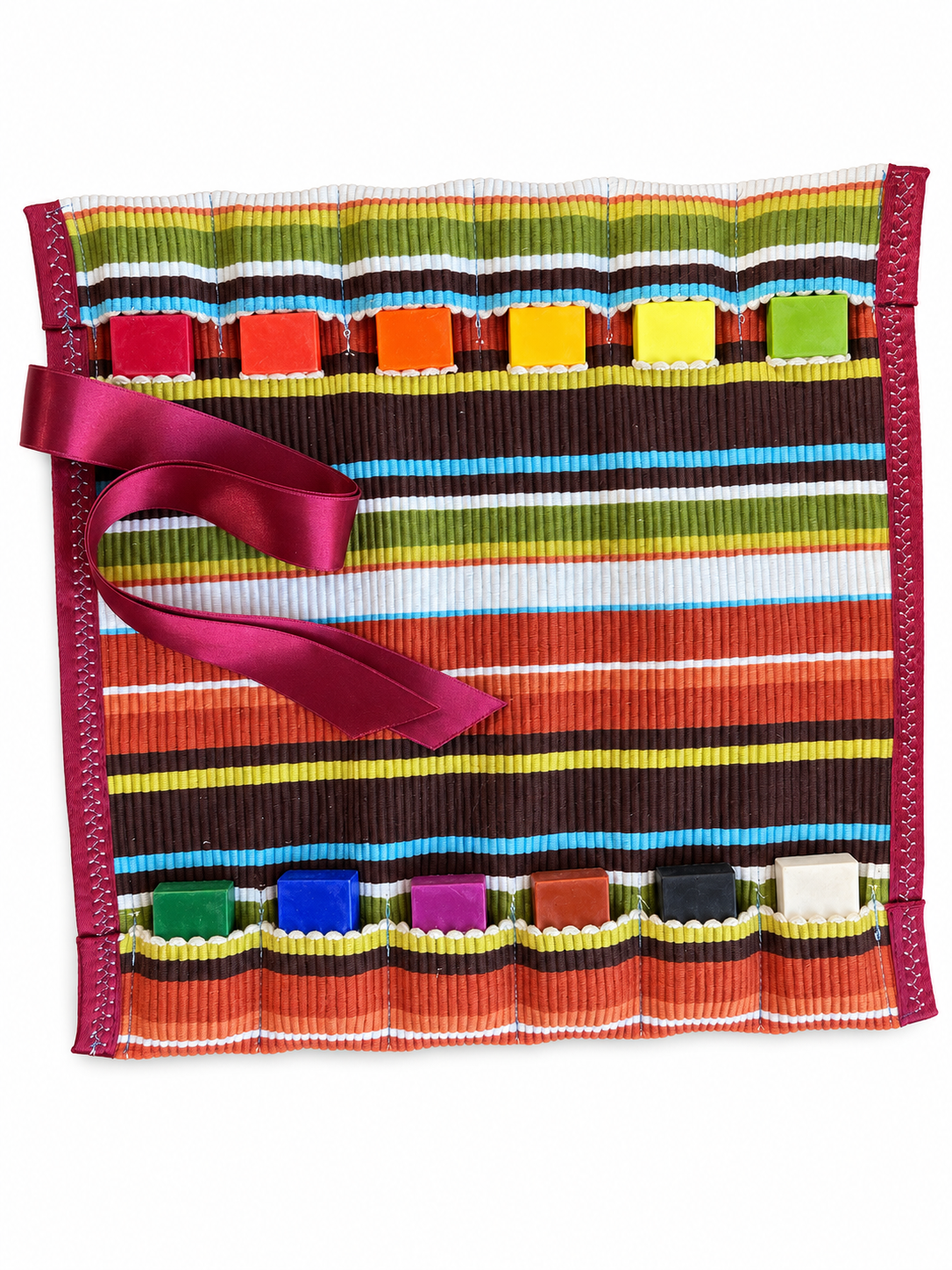 Block Crayon Roll – Holds 12 Wax Crayon Blocks