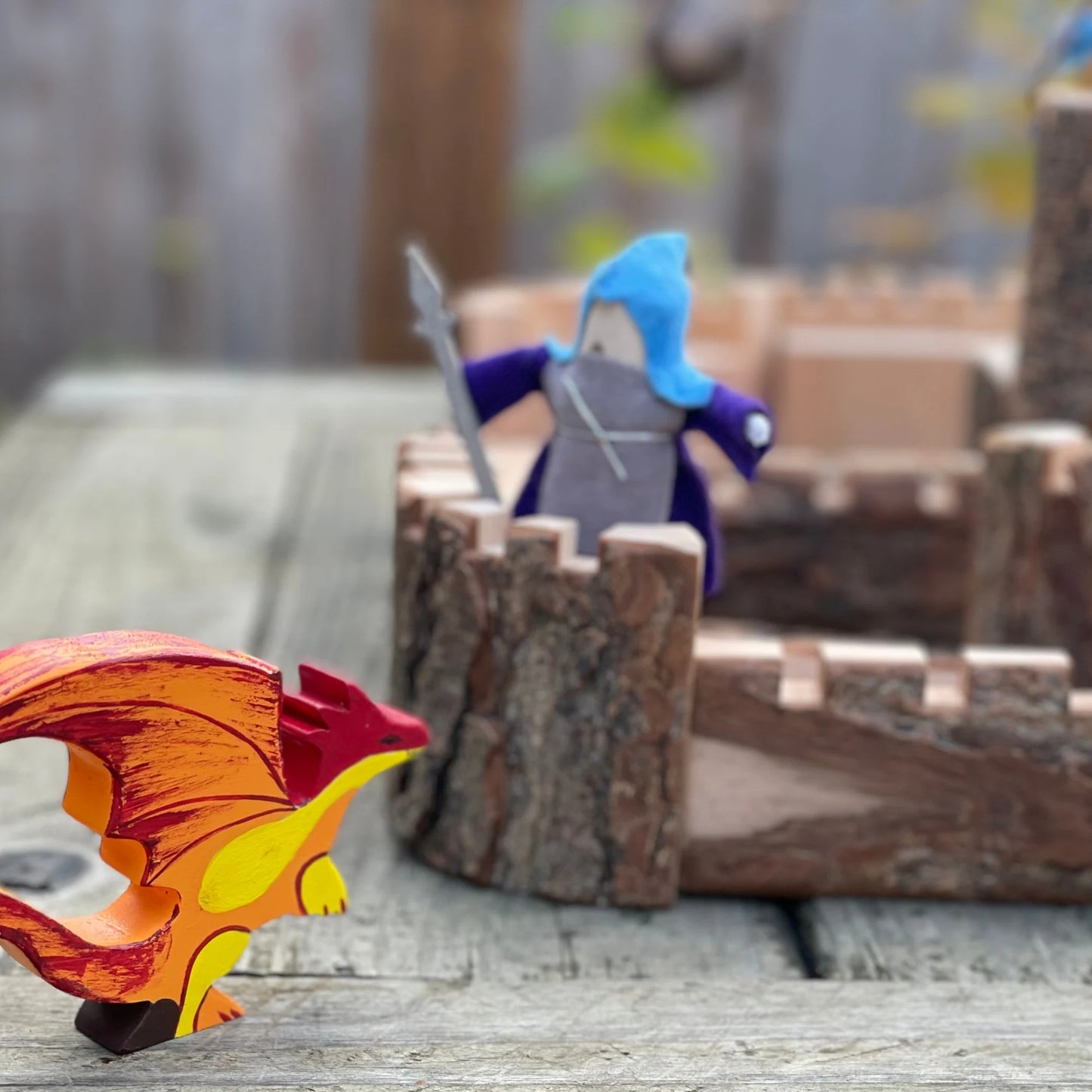 Magic Wood Castle Blocks, Castle Tree Blocks - Alder & Alouette