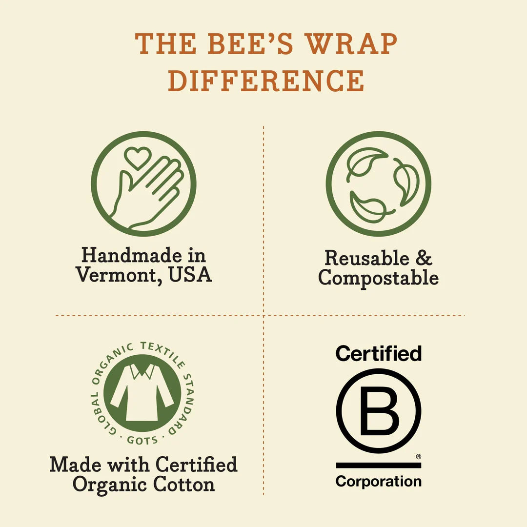 Bee's Wrap® Food Wrap (S,M,L), Cute Bees & Bears - Alder & Alouette