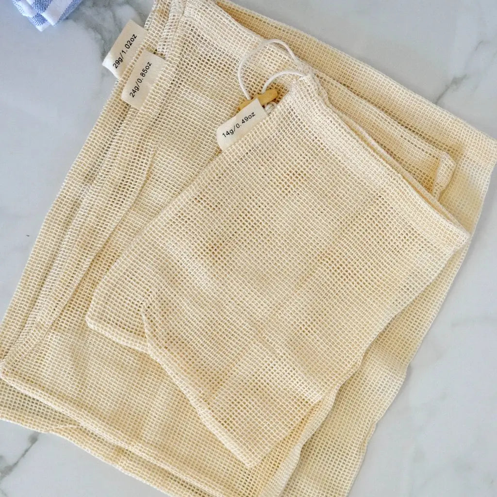 Organic Cotton Produce Bags - Alder & Alouette
