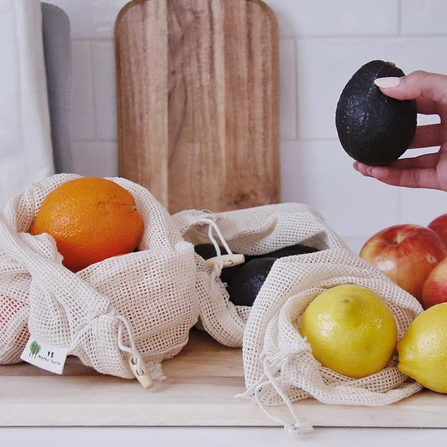 Organic Cotton Produce Bags - Alder & Alouette