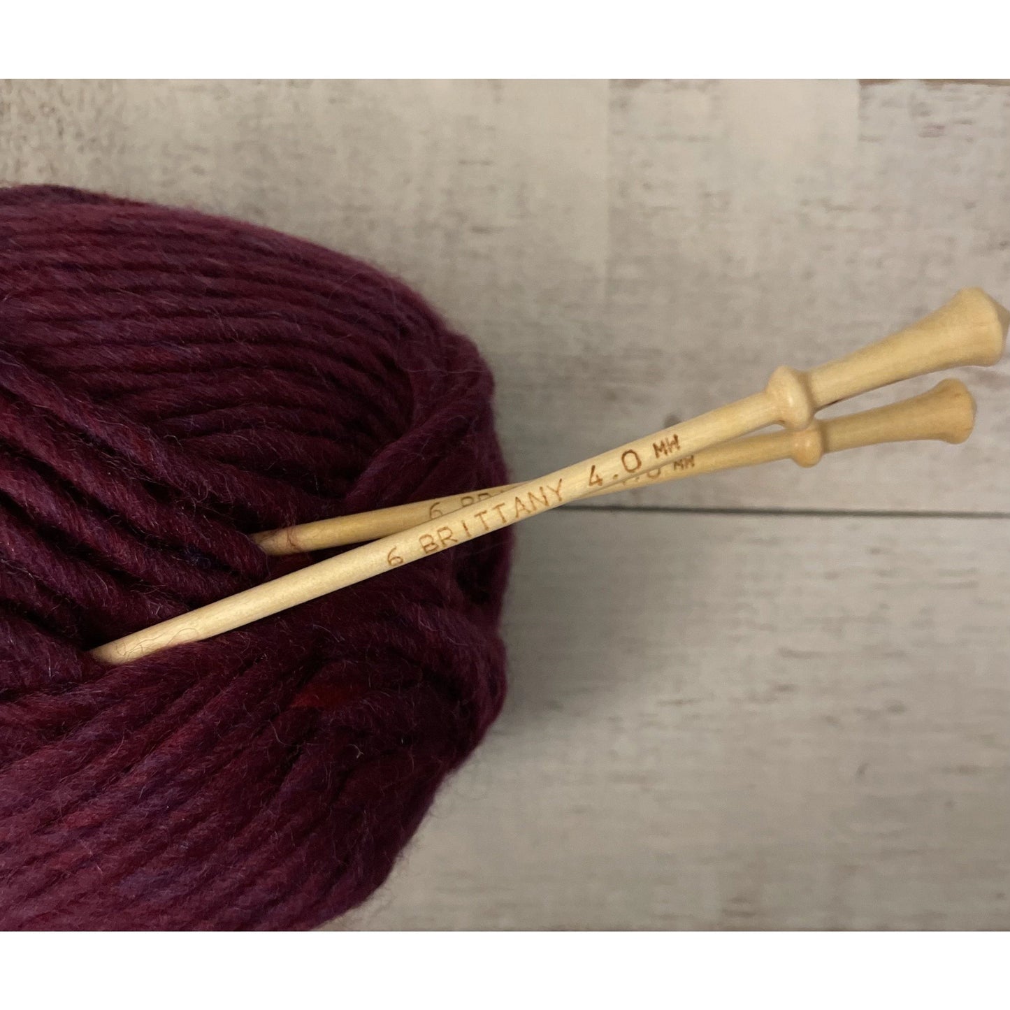Brittany Single Point Wooden Knitting Needles - Alder & Alouette