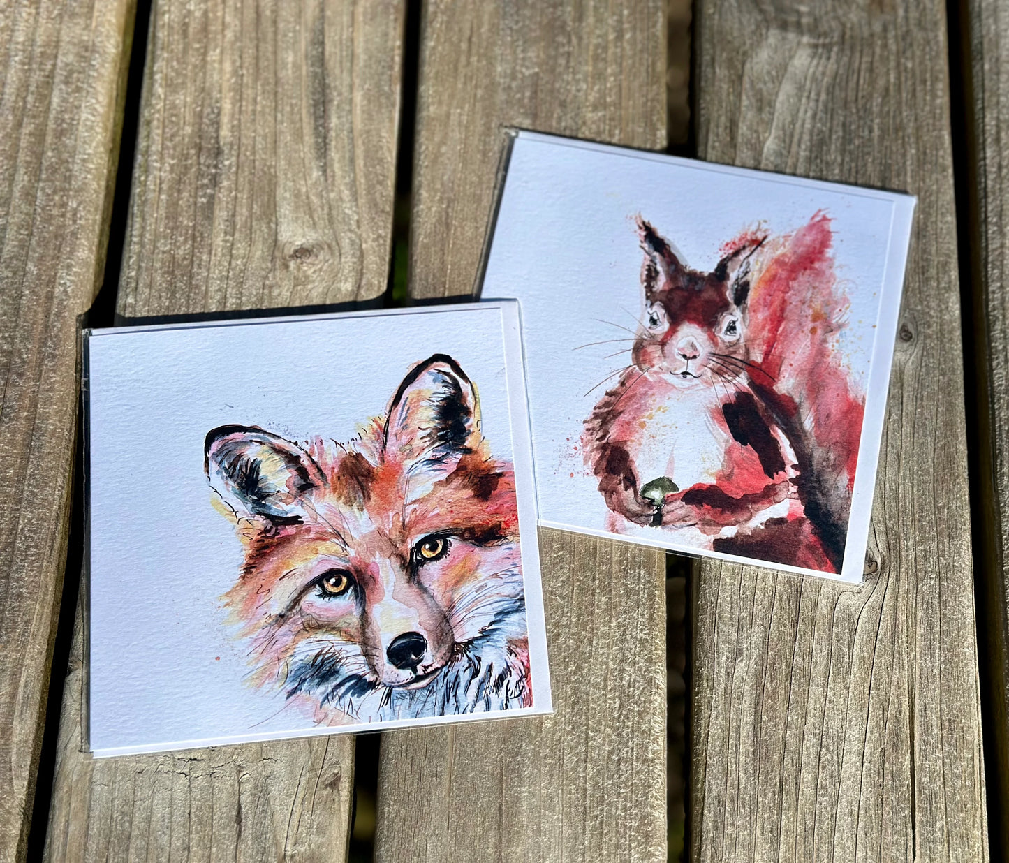Inky Fox Blank Greeting Card by Kate Moby - Alder & Alouette