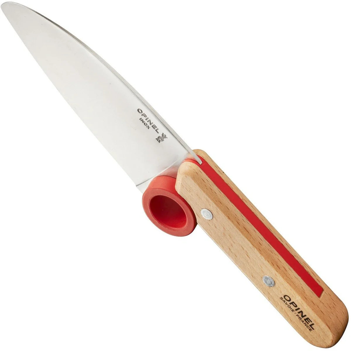 Chef Knife for Kids by Opinel - Le Petit Chef, 2-Piece Set Knife and Finger Guard - Alder & Alouette