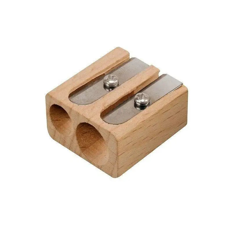 Eco-friendly, dual wooden pencil sharpener for Lyra