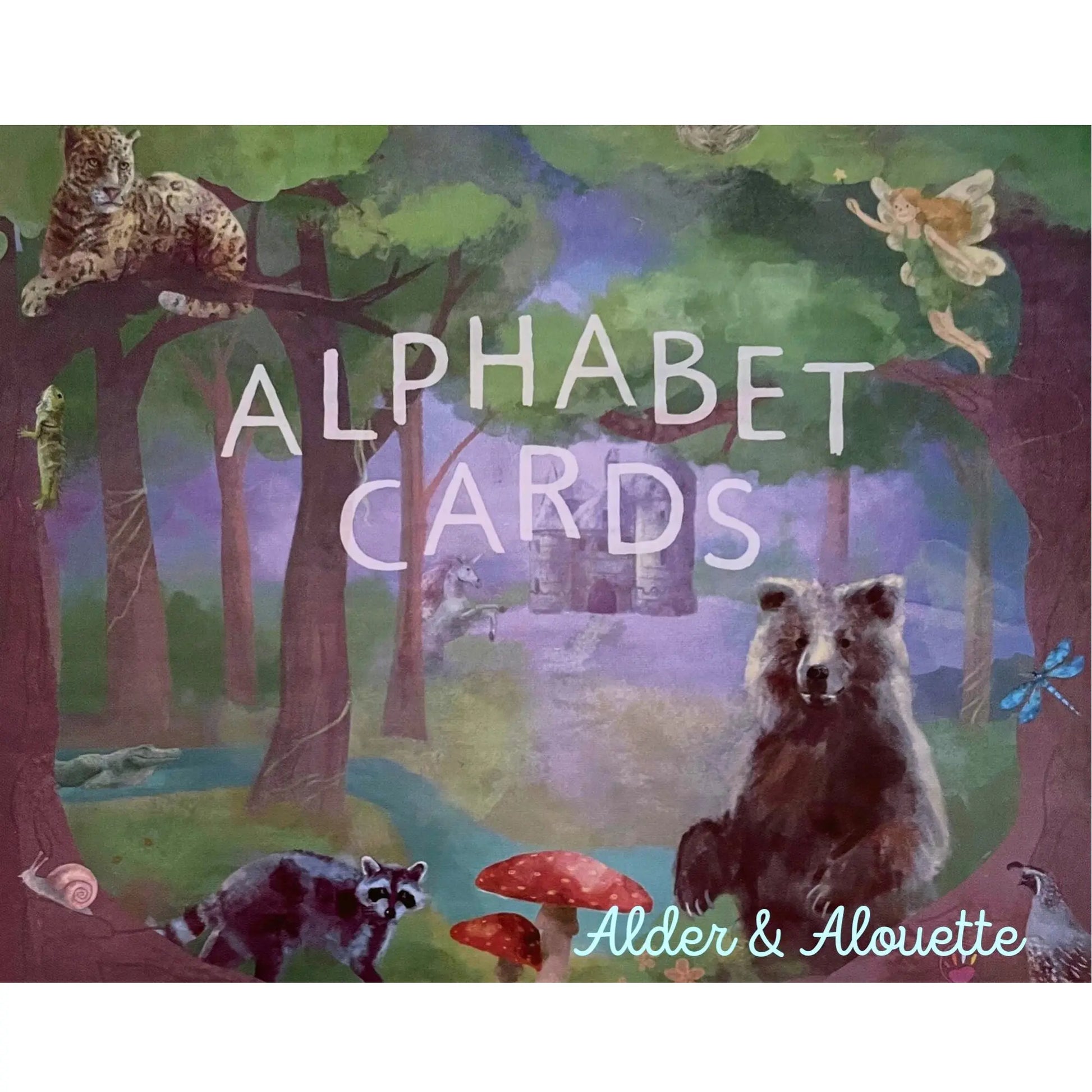 Gorgeous ABC Alphabet Cards in Watercolors - Alder & Alouette