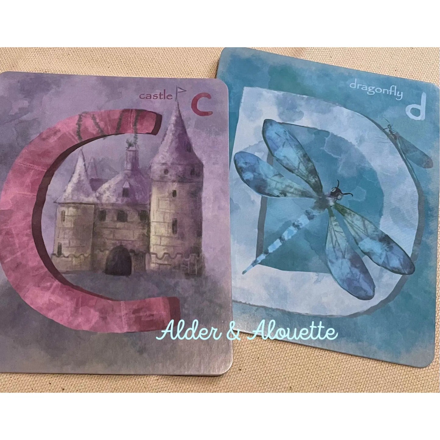 Gorgeous ABC Alphabet Cards in Watercolors - Alder & Alouette