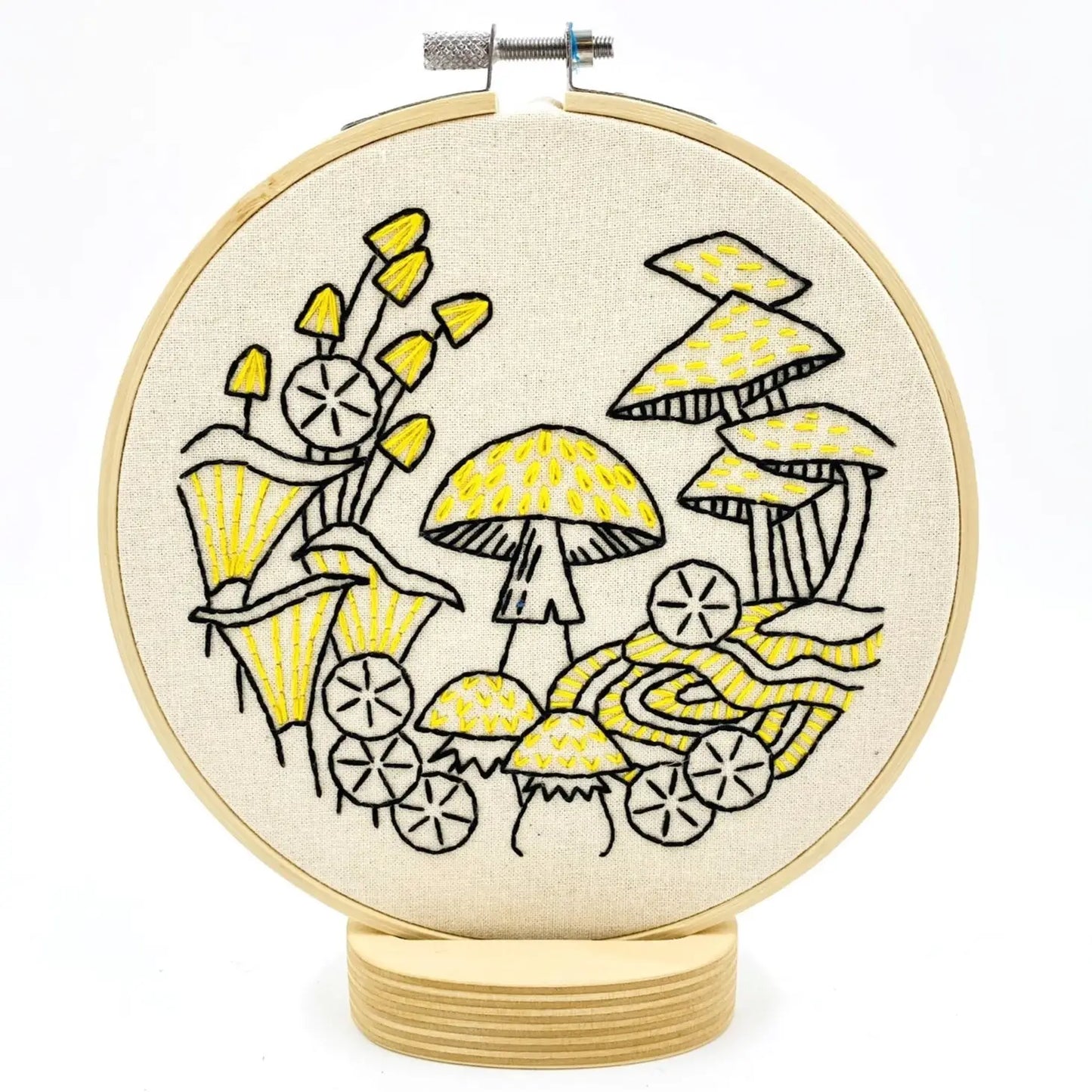 Mushroom Embroidery Kit, Woodland, Beginner - Alder & Alouette