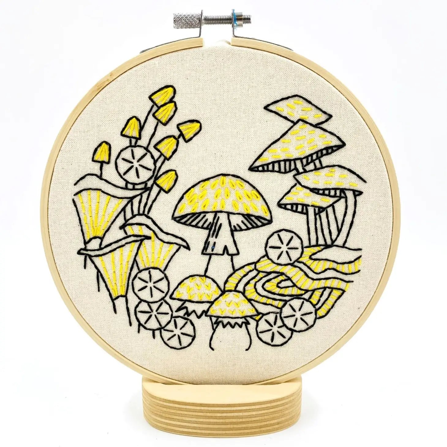 Mushroom Embroidery Kit, Woodland, Beginner - Alder & Alouette