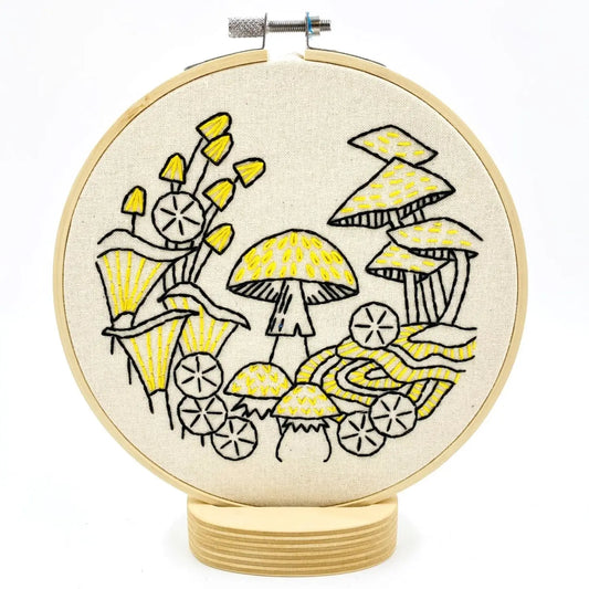 Mushroom Embroidery Kit, Woodland, Beginner - Alder & Alouette