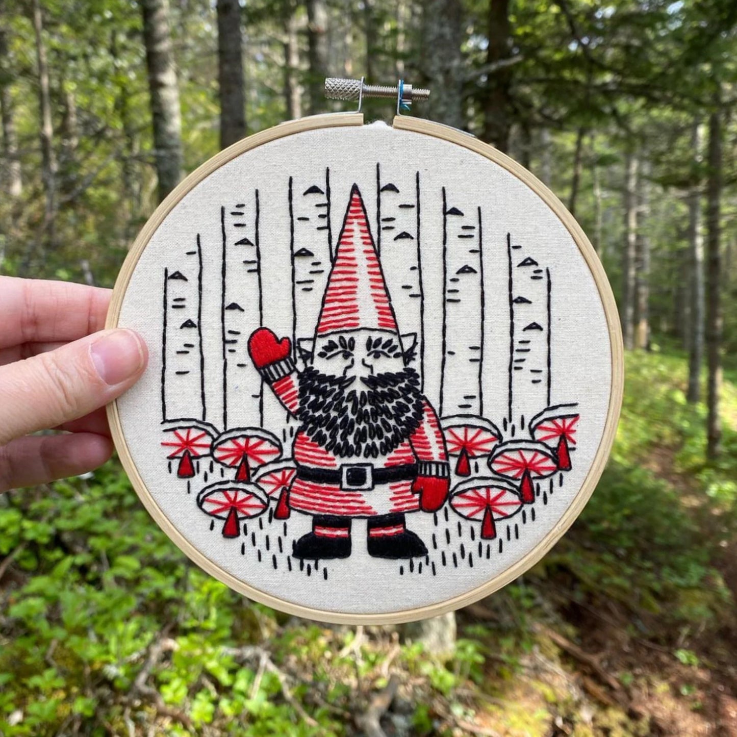 Gnome Embroidery Kit, Beginner Level - Alder & Alouette
