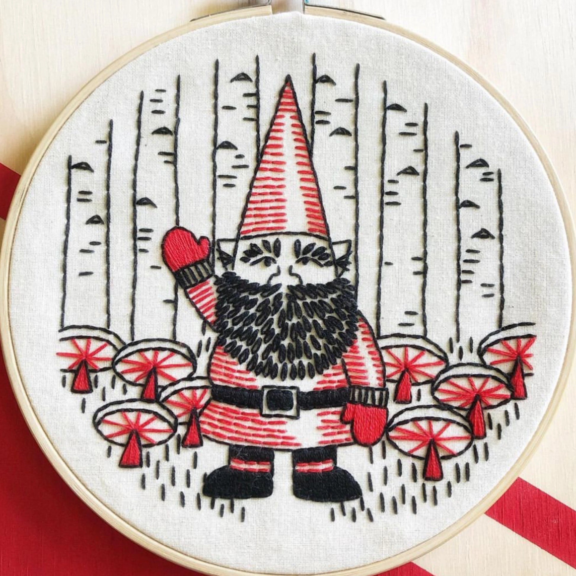 Gnome Embroidery Kit, Beginner Level - Alder & Alouette