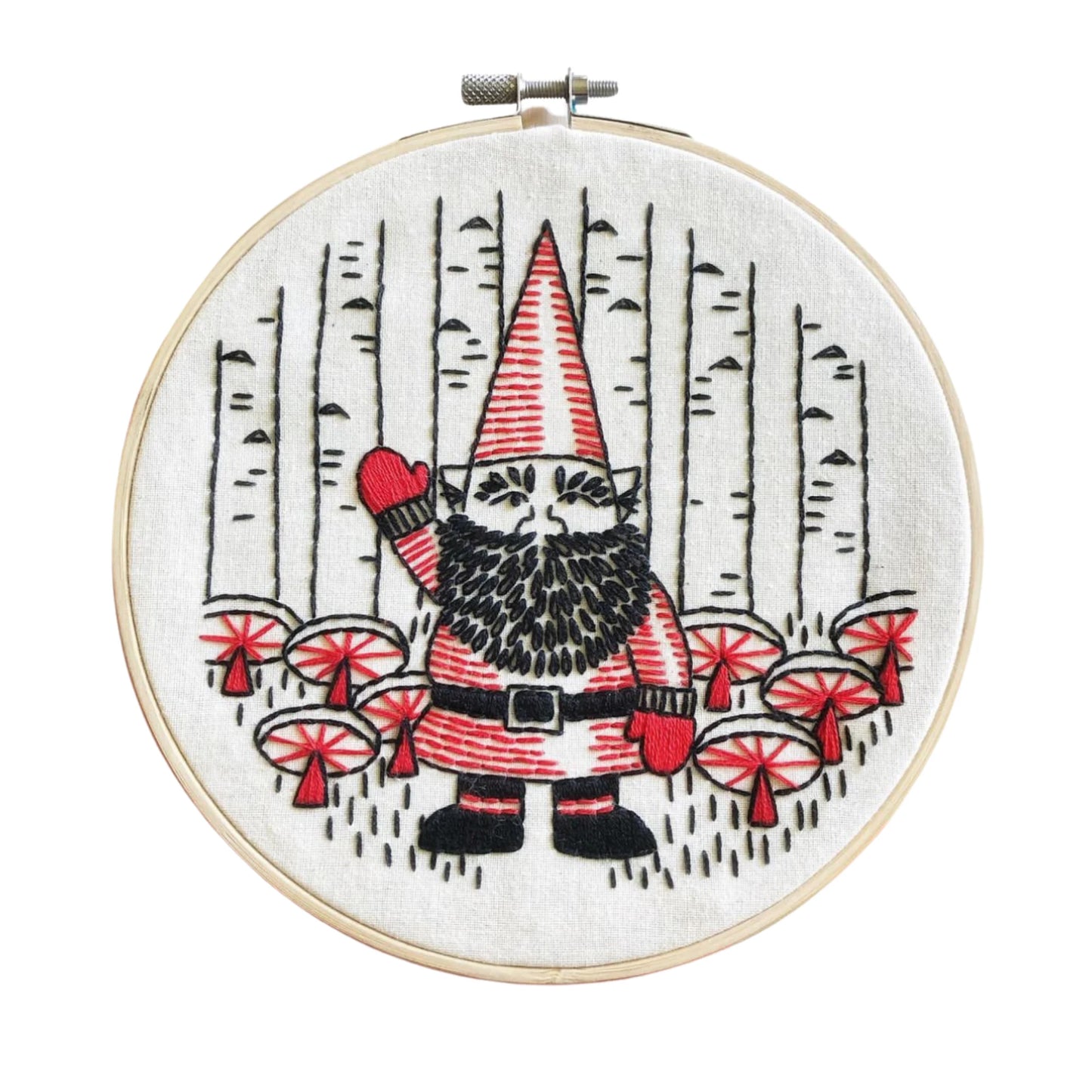 Gnome Embroidery Kit, Beginner Level - Alder & Alouette