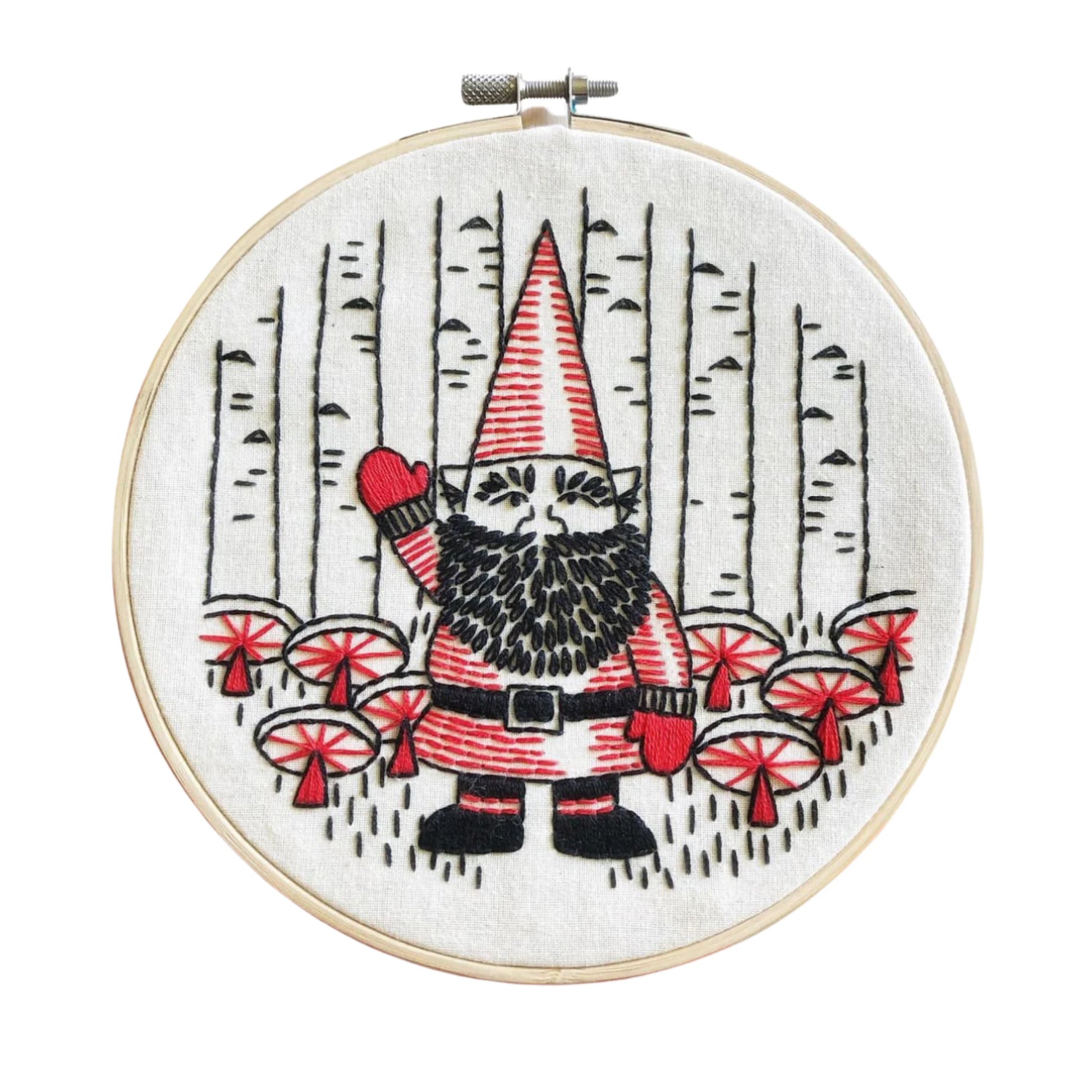 Gnome Embroidery Kit, Beginner Level - Alder & Alouette