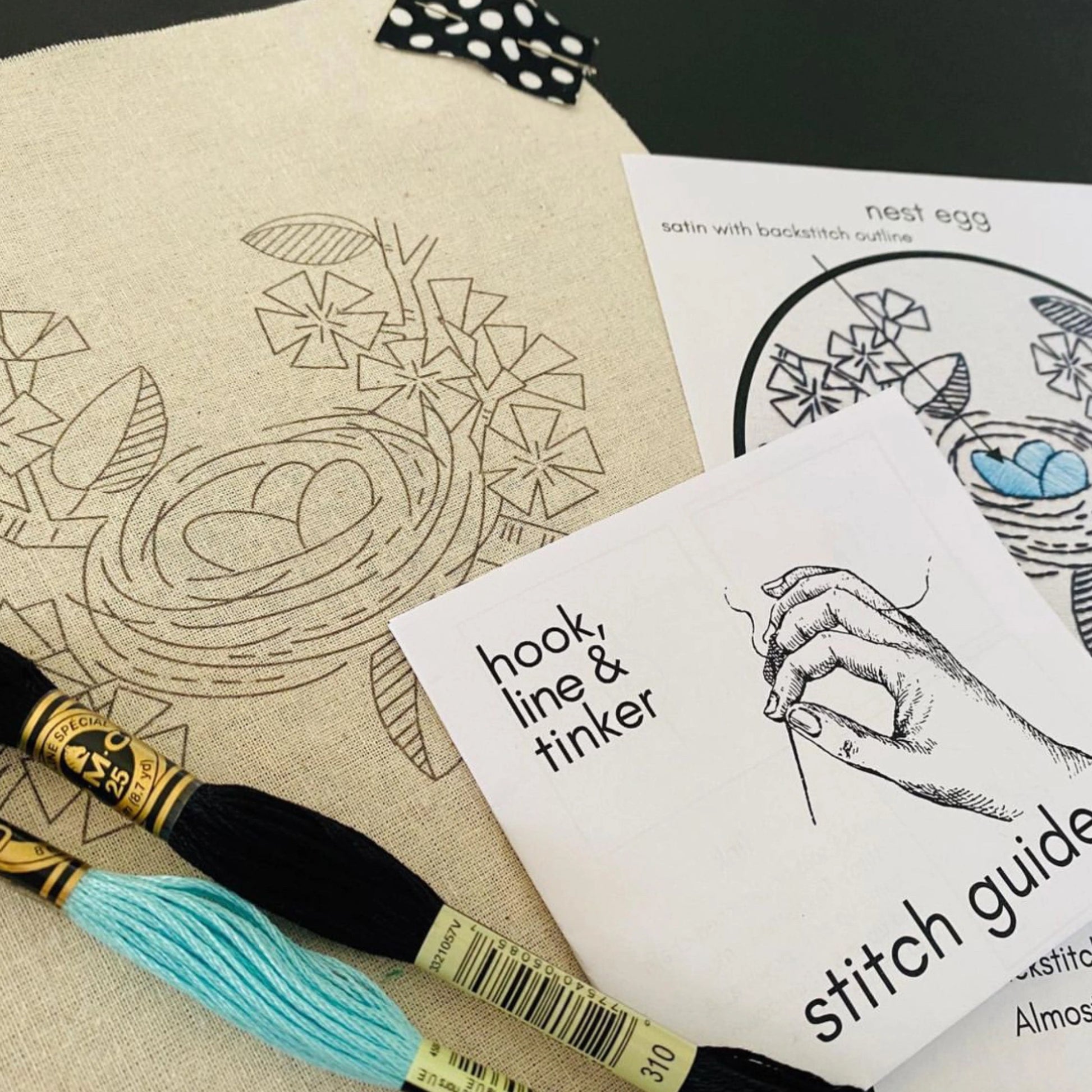 Nest Egg Complete Embroidery Kit, Beginner Level - Alder & Alouette