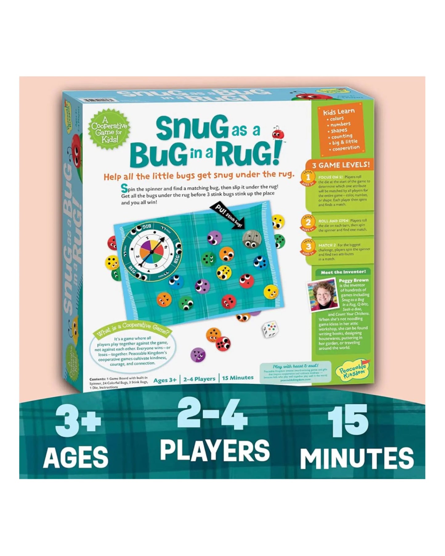 Snug as a Bug in a Rug Preschool Game - Colors, Counting and Shapes - Alder & Alouette