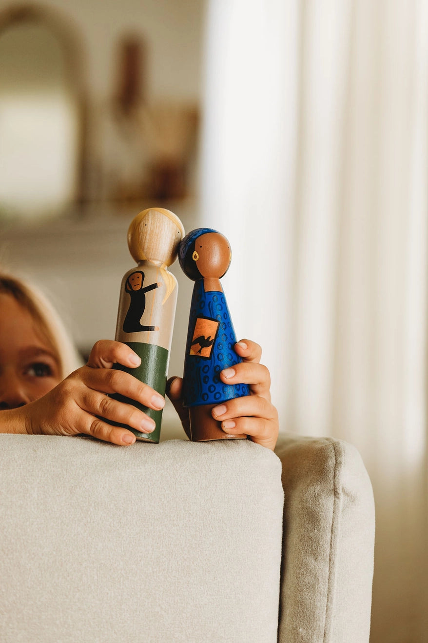 Maya Angelou Wooden Collectible Doll by Goose Grease