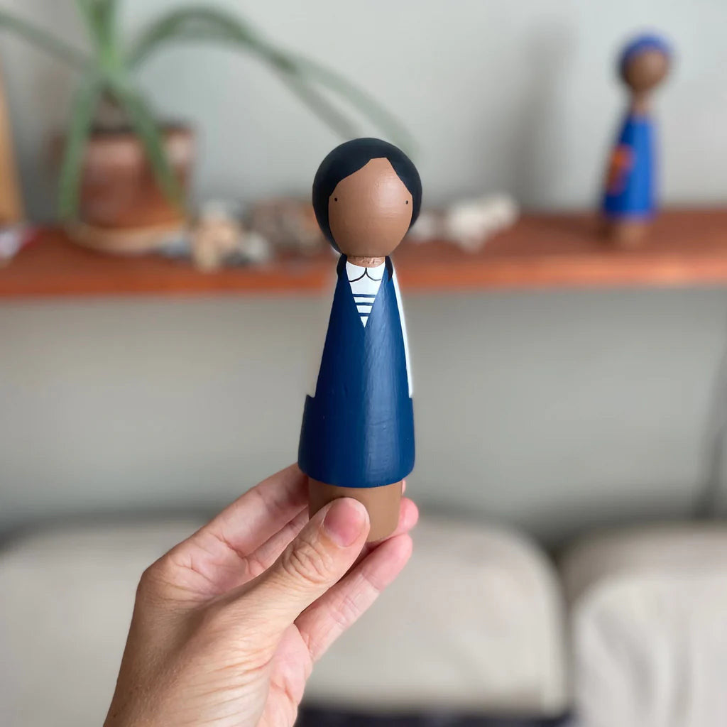 Ruby Bridges Wooden Collectible Doll by Goose Grease